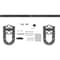 Ekena Millwork Premium Wagon Wheel Horseshoe Barn Door Hardware Set w/ 7' Track for 2 1/4" Doors, Silver Metallic GB600157H2WSM - alternate 5